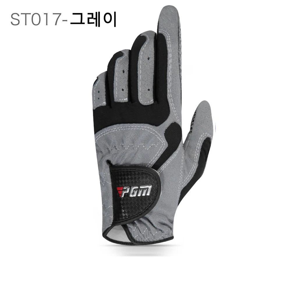 PGM Professional Golf Gloves Microfiber Cloth Fabric Breathable Non-Slip Gloves Club Swing Putting Training Gloves ST017