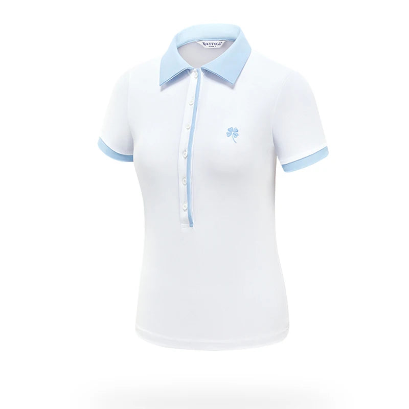 TTYGJ 2025 New Golf Women's Short-sleeved Shirt Quick-drying Breathable Polo Top Lady A-lined Golf Skirt Anti-exposure Skorts