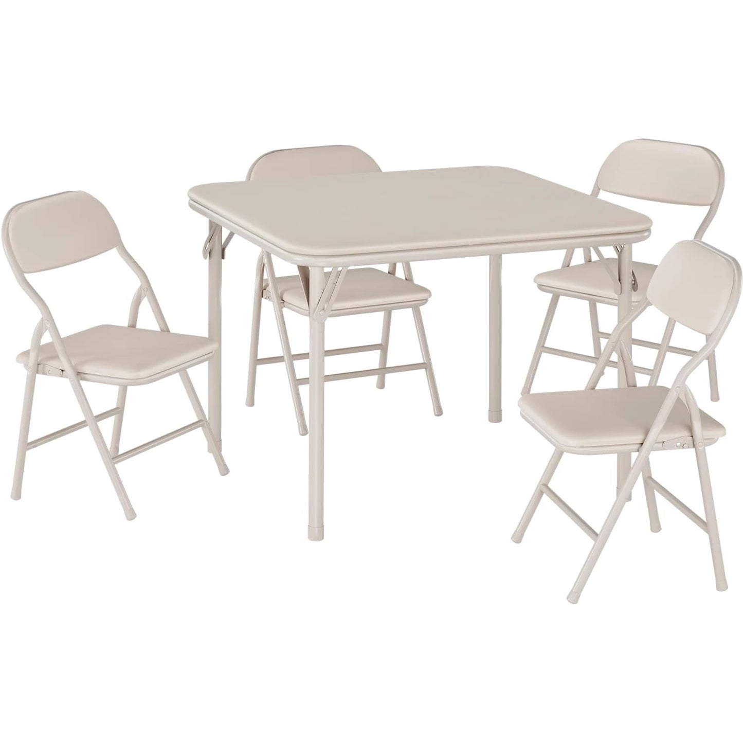 5-Piece Kids Folding Table and Chairs Set, Toddlers Children's Activity Table and Chairs Set for Dining Room, Daycare, Classroom
