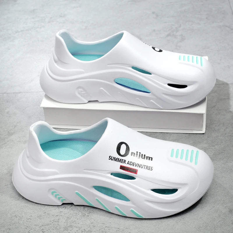 Mens Summer Beach Flip Flops EVA Sole Outdoor Casual