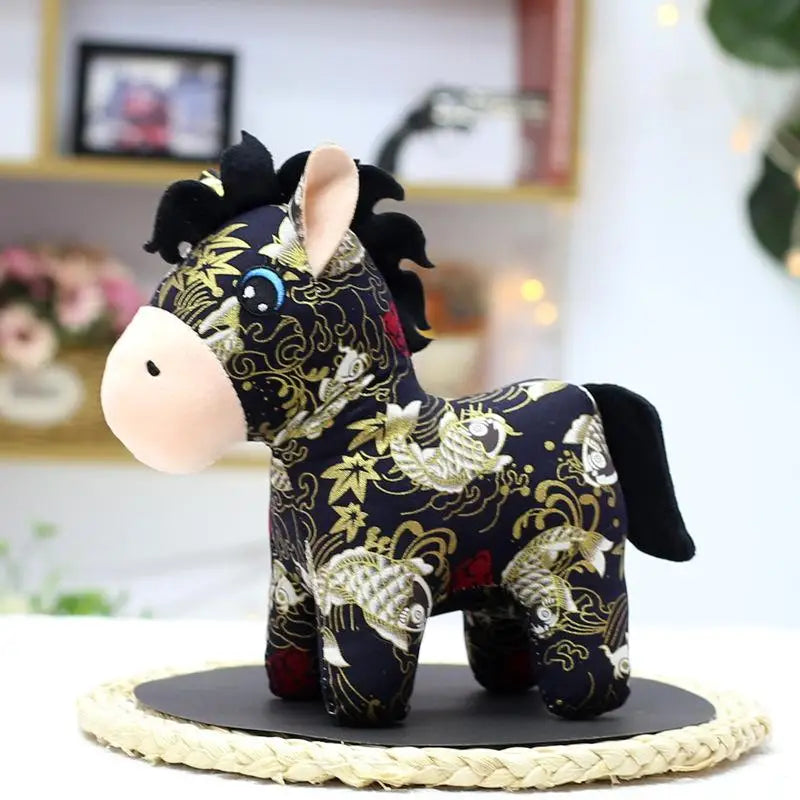 1Pc 2026 New Year Mascot Horse Plush Toy – Cute Stuffed Doll for Kids & Home Decor (15/20cm)