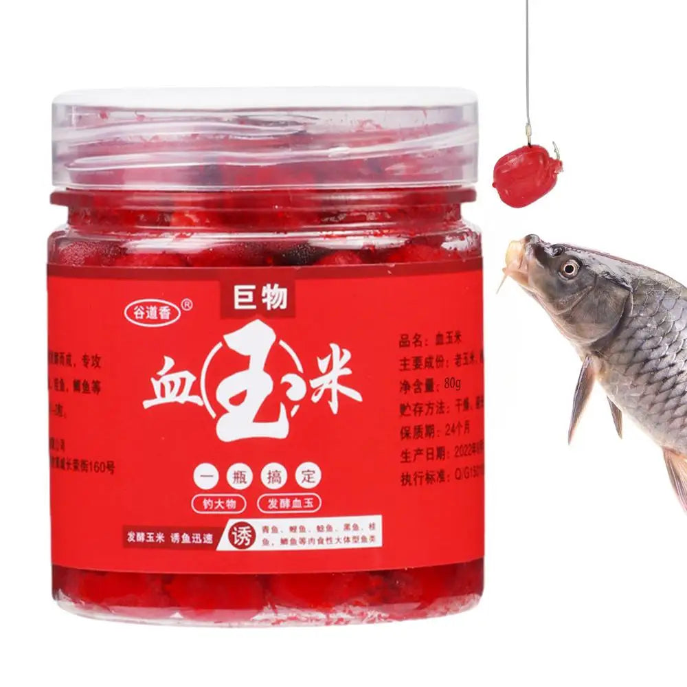 80g Blood Corn Fish Attractant Concentrated Red Fish Lures Fish Bait Additive Perch Catfish Grass Carp Herring Fishing Accessory
