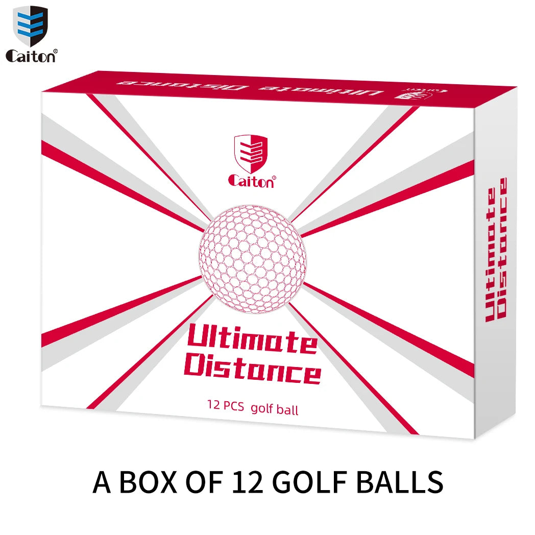 Caiton - Ultra-long distance golf ball, double core, aerodynamic design, flight increased by 40 yards +, 12/6/3pcs(opt)