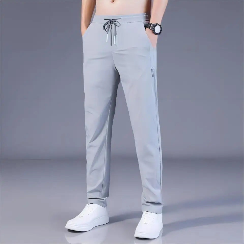 New Summer Elastic Men Running Sport Pants Jogging Sweatpants Casual Outdoor Training Gym Fitness Trousers Oversize M-5XL