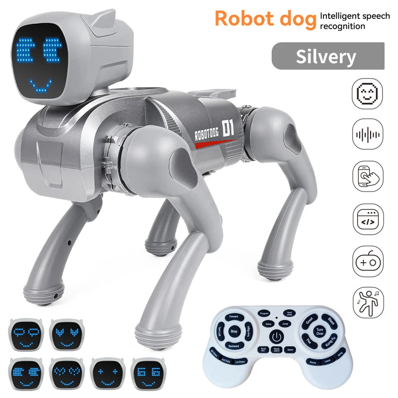 New model robot dog, intelligent remote control, children's remote control toy, stunt mechanical pet dog, children's gift
