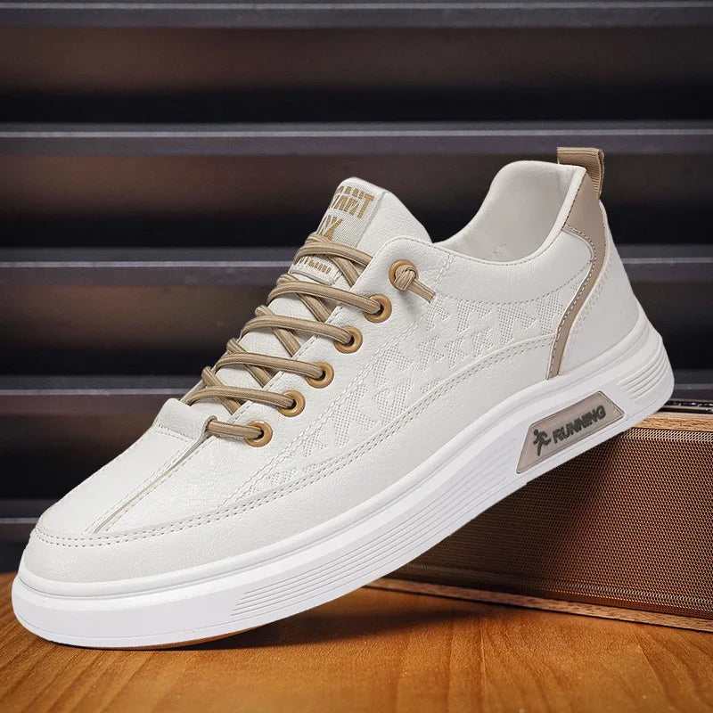 Fashion Men Casual Shoes White Platform Sneakers Outdoor Breathable Sport Shoes Lightweight Running Shoes Mens Tennis Shoes