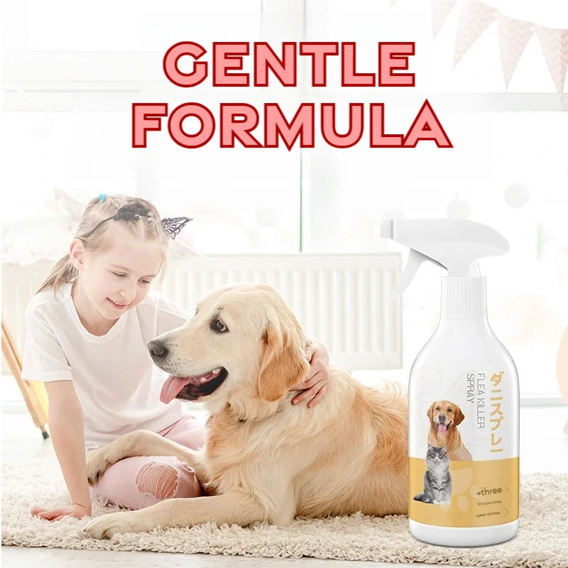 500ml Pet Insect Repellent Flea & Tick Killer Spray with Lavender Oil Camphor Oil Deionized Water For Pet Body External Fur