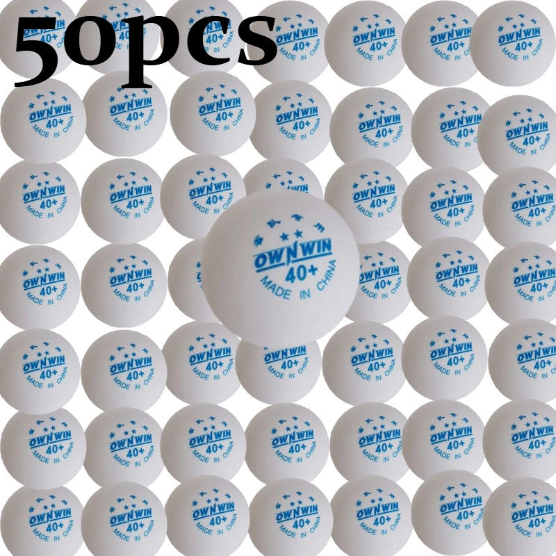 OWNWIN 2-Star Seamless New Material 40+ Table Tennis Balls – Professional Training Ping Pong Balls for Students & Gym Use