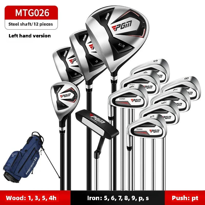 PGM Men's Golf Clubs Sets Right Left Handded Complete Beginner's Full Golf Set 9/12 Branch High Fault Tolerance Golf Supplies