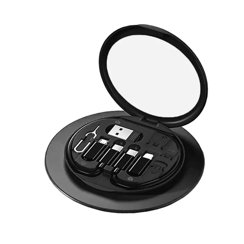 Portable Multi-functional Data Cable Storage Box, 60W Fast Charging Mobile Phone Holder, Charging Cable Set, Multi Head Adapter