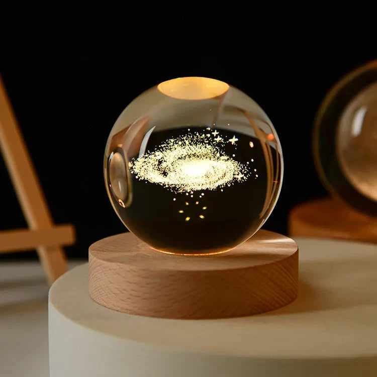 3D Crystal Galaxy Ball USB Night Lamp