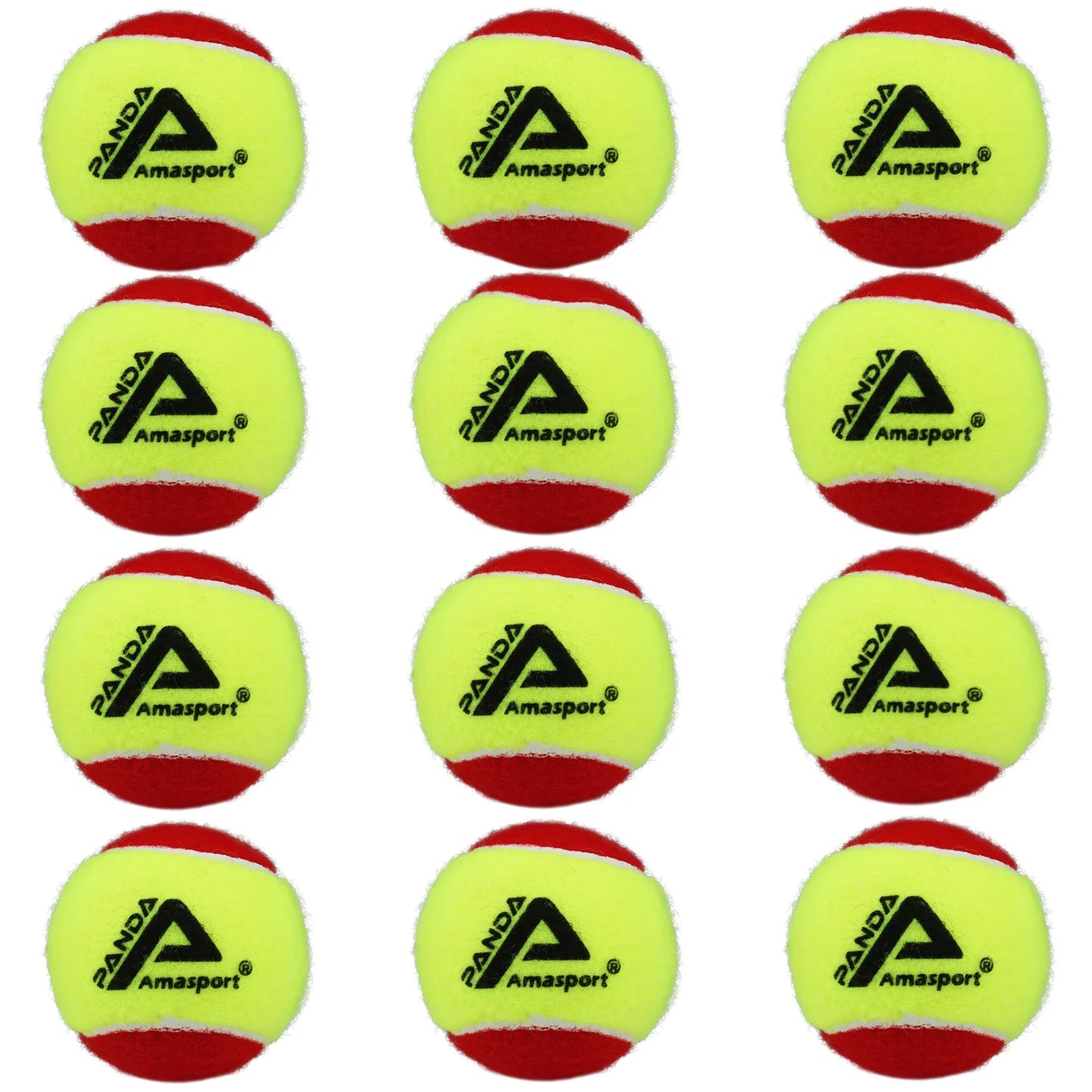 AMA SPORT Kids Training (Transition) Balls 20% 50% 75% Slower For Beginner Child Practice Tennis Soft Beach Tennis Ball 6~12PCS