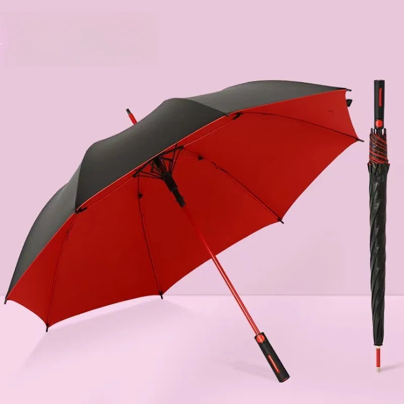 Full Fiber Golf Umbrella Double Layer Extra Large Double MEN'S Business Long Handle Umbrella Car Straight Umbrella