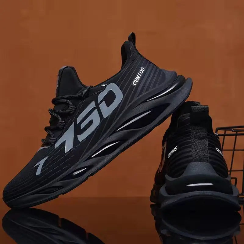 Men's Breathable Air Mesh Training Tennis Shoes With Rubber Outsole