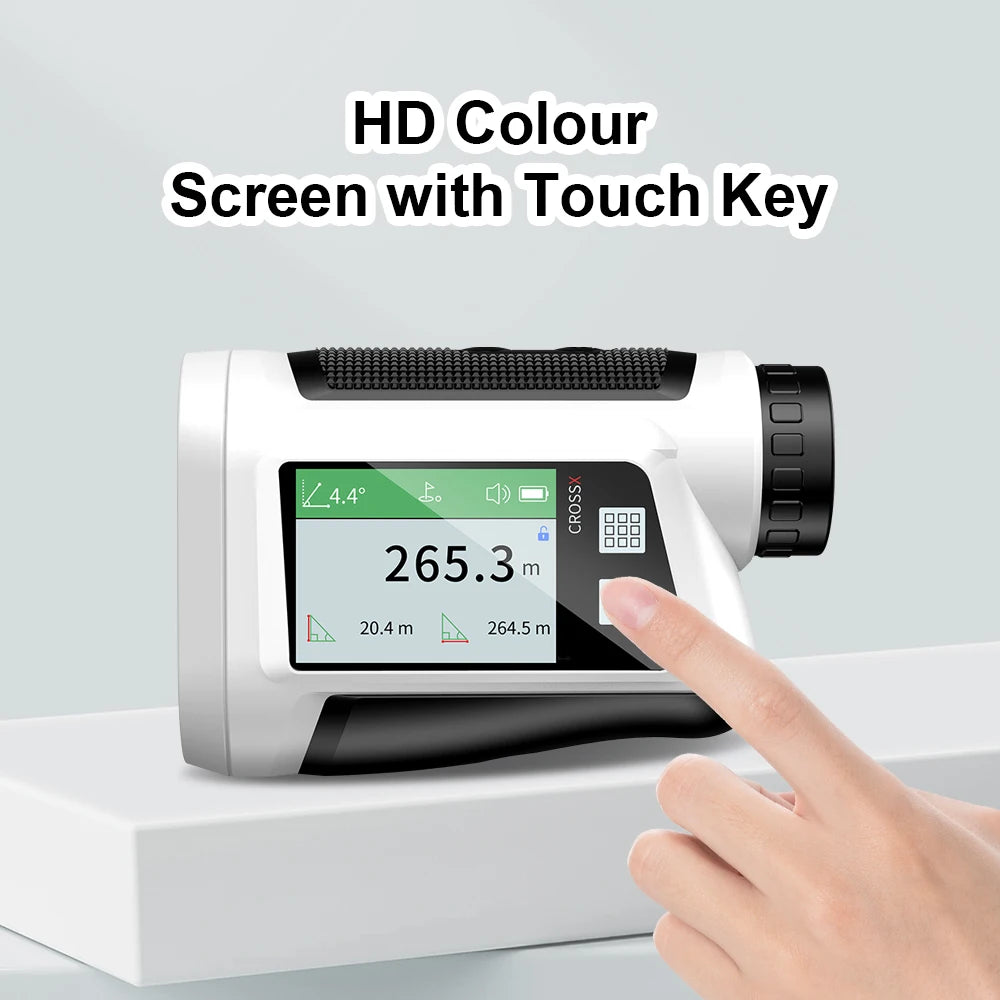 Laser Rangefinder with Slope Compensation 650Yards Golf Range Finder with Side Screen Display Flag Locking Vibration for Golfing