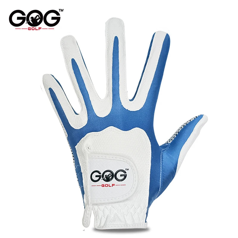 1pc Golf Gloves PU Leather Superelasticity Magic gloves 2 colour Blue Red For Men Schoolboy Gentleman For Game Ball new