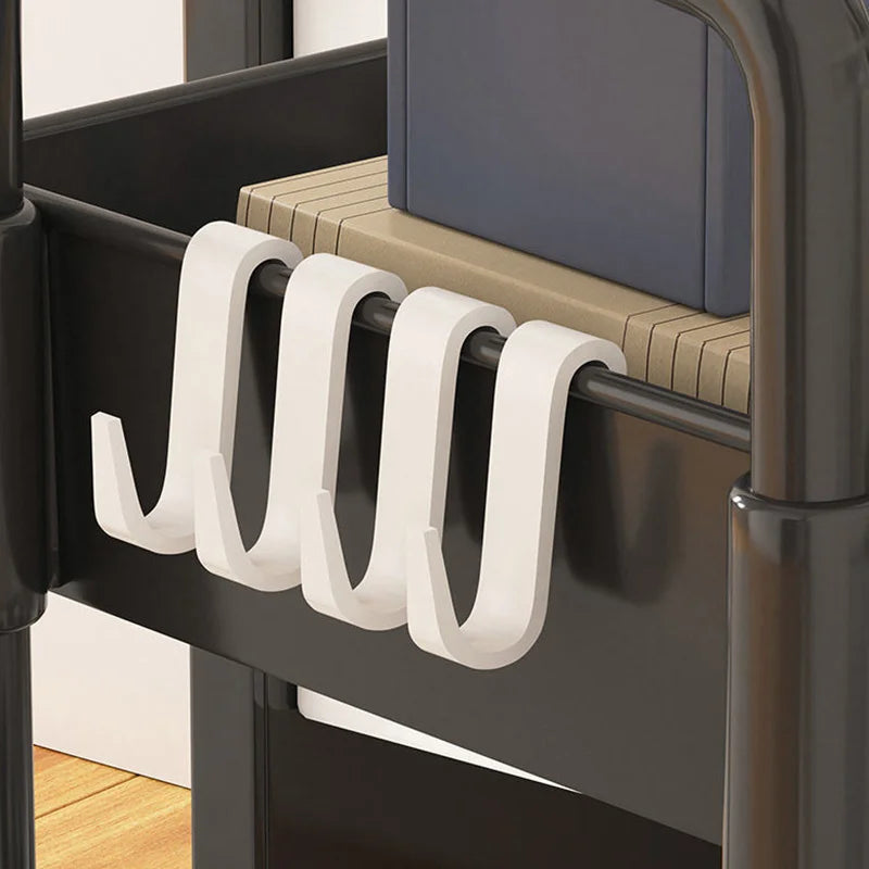 Multi-layer detachable cart storage rack! Creative kitchen shelving unit for living room mobile display cabinet