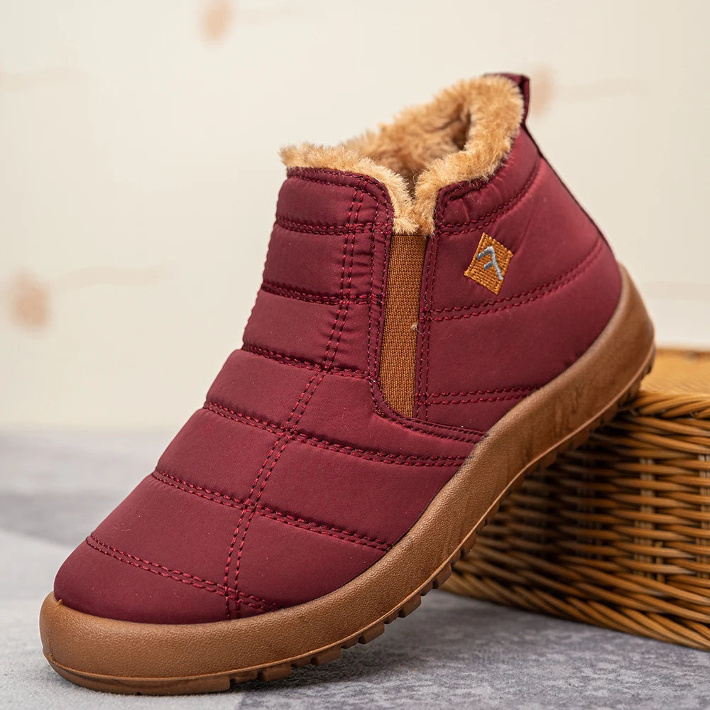 Winter Women Boots Waterproof Snow Boots Plus Size Couple Shoes Antislip Warm Fur Casual Flat Shoes Ankel Boots