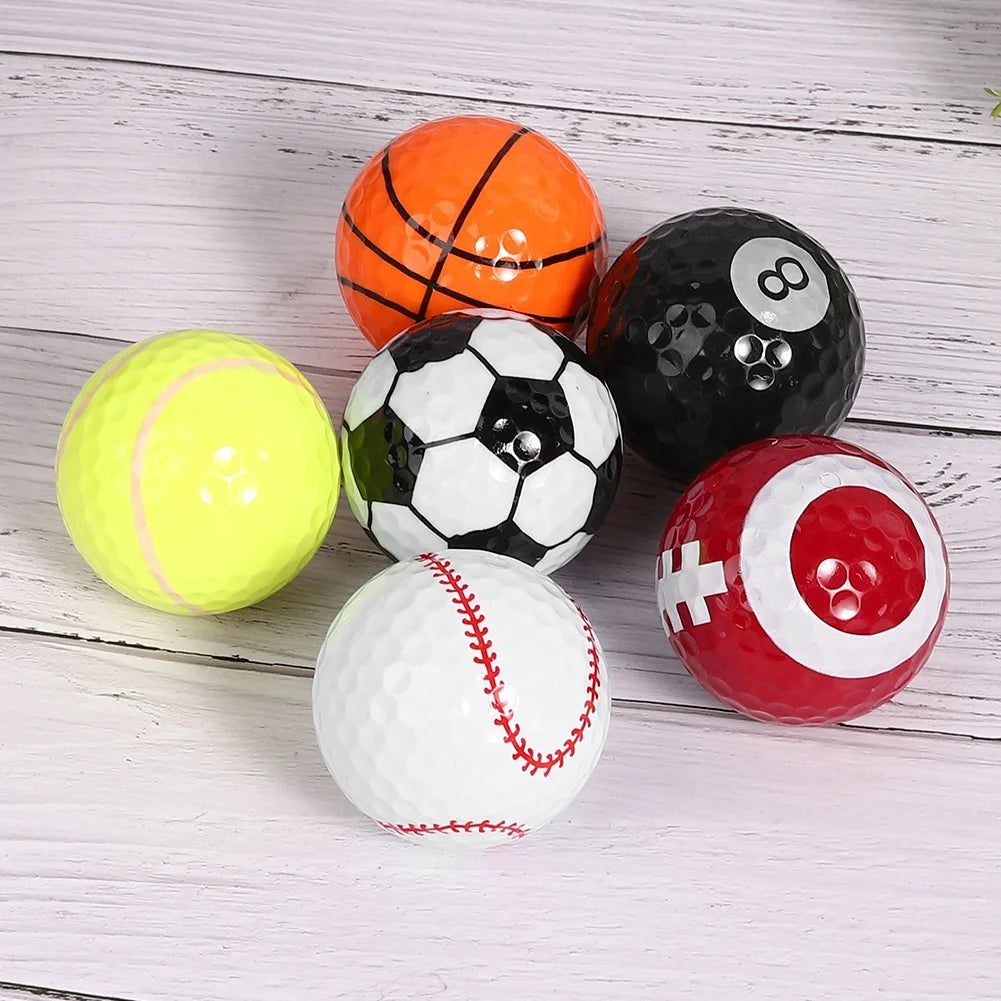 6Pcs Portable Golf Balls Sports Practicing Gift Balls Accessory for Competition Usage