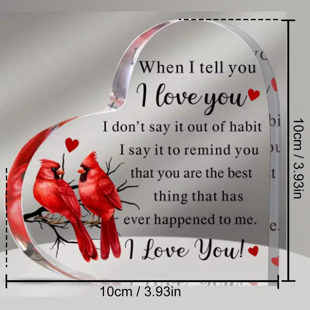 1pc,To My Love Acrylic Gift for Her Romantic Boyfriend Gifts Girlfriend Love Cute Gifts Ideas Anniversary Valentines Birthday