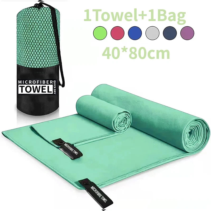Quick-Drying Microfiber Sports Towel 40x80cm Blue Grey Green Orange