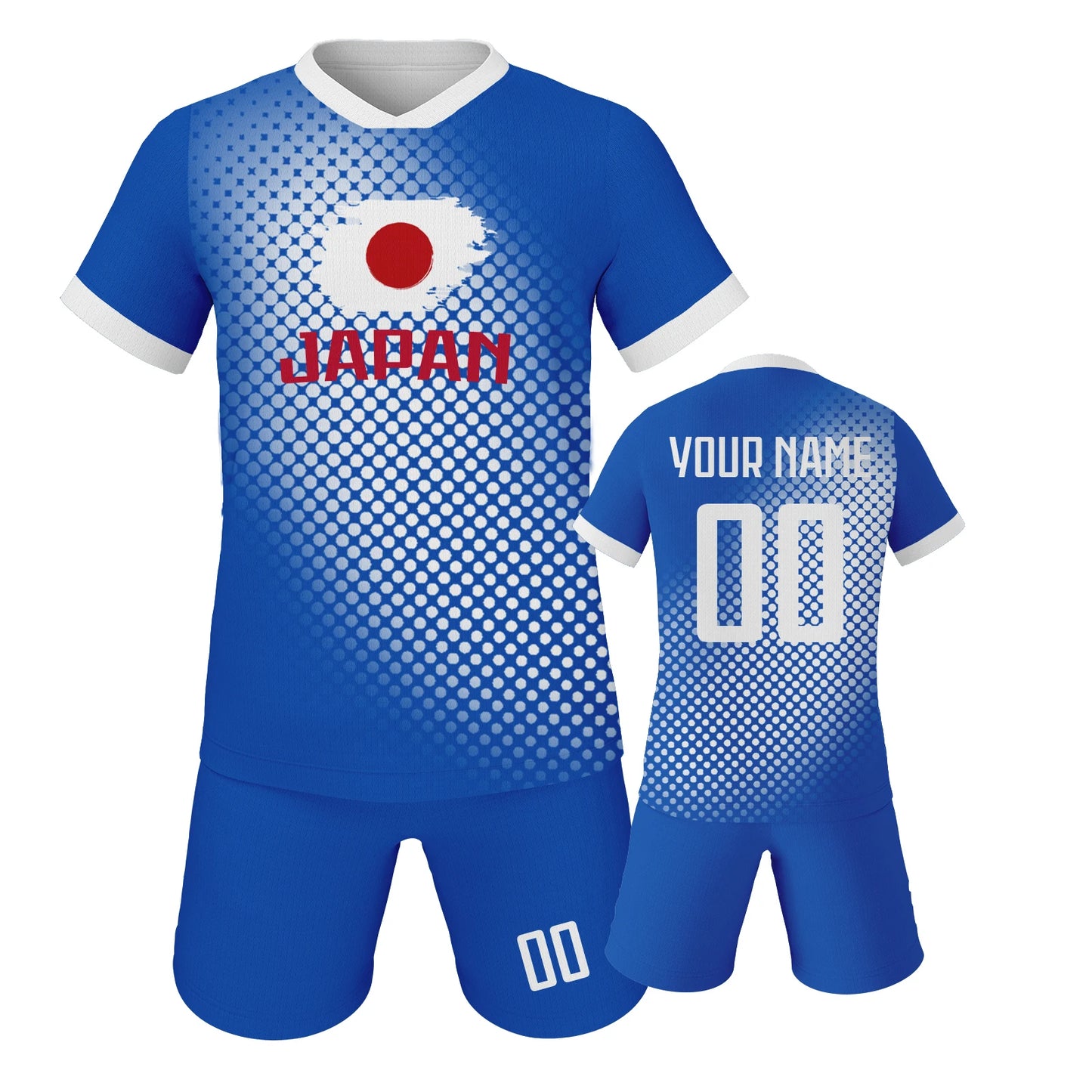 Japan Custom Soccer Jersey Kit for Kids Personalized Football Uniform with Name Number Boys Girls Soccer Lovers Gifts 3-14Y