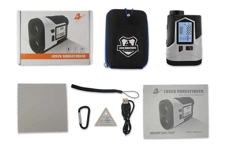 1200m Golf Laser Rangefinder Rechargeable 650m Slope Adjusted Flag-Lock Vibration Laser Distance Meter Telescope Hunting