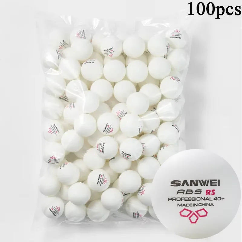 SANWEI TR 3 Star Table Tennis Balls 40+ ABS New Material with Seamed Durable Professional Ping Pong Balls for Training 50/100pcs
