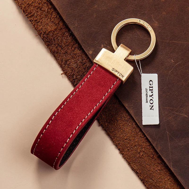 Exquisite Cowhide Keychain for Car or Bag – Durable & Fashionable