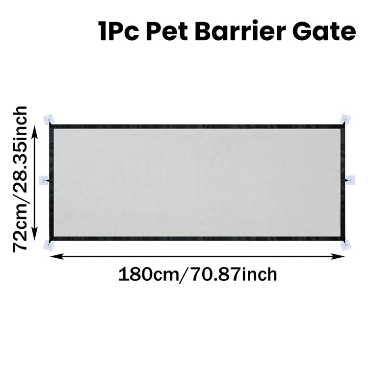 Pet Dog Barrier Fences With 6pcs Hook Pet Isolated Network Stairs Gate New Folding Breathable Mesh Playpen For Dog Safety Fence