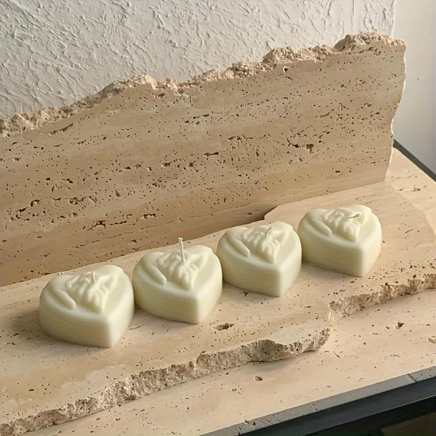 3D Heart-Shaped Silicone Candle Molds - Perfect for DIY Proposal, Valentine's Day, Aromatherapy Wax, Homemade Soap