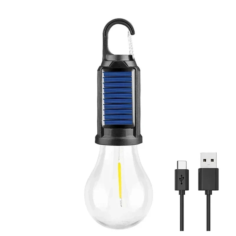 Solar Powered Camping Lamp Handheld Tungsten Filament Atmosphere Lamp