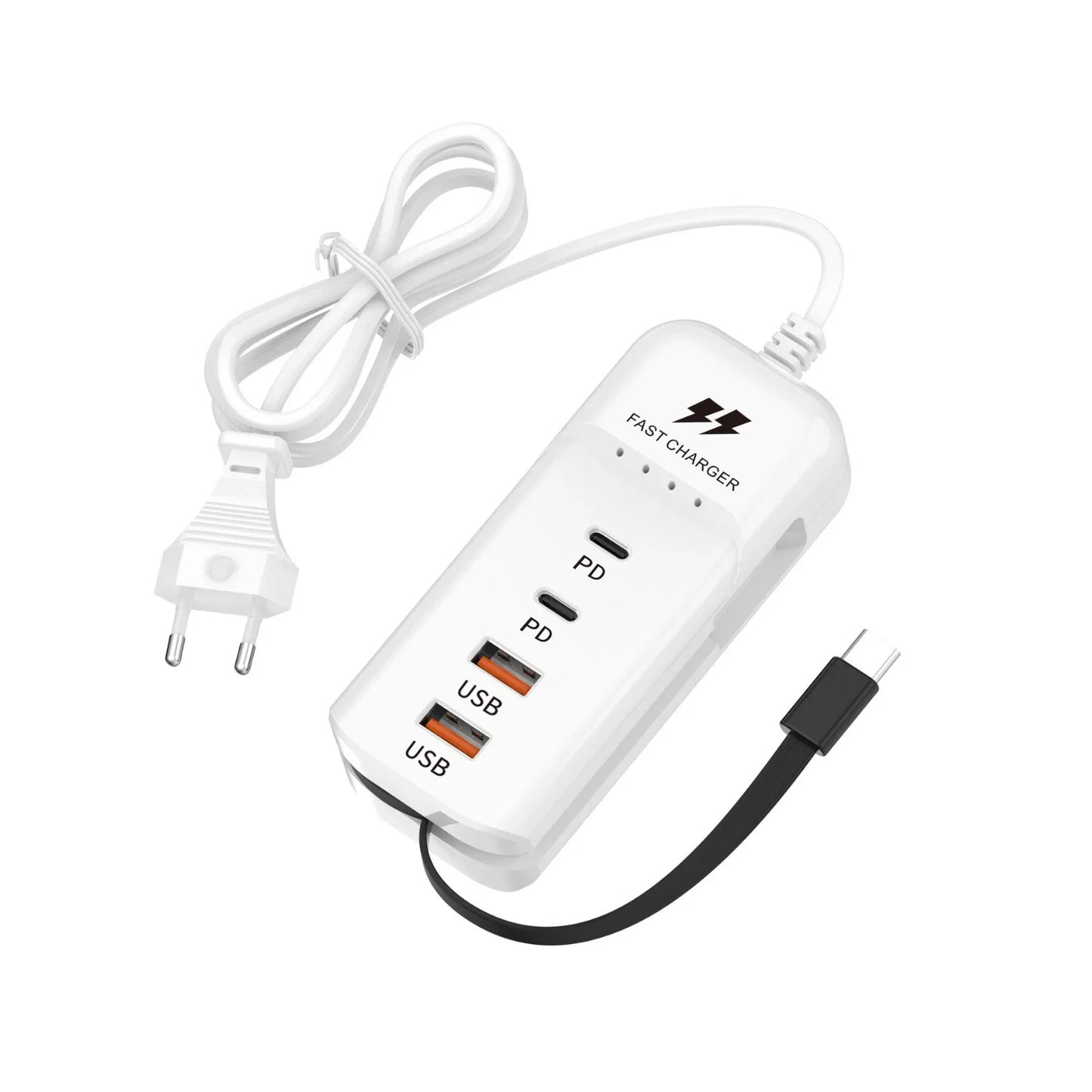 USB-C PD Travel Wall Charger, Multiport USB Charger With EU US Plug