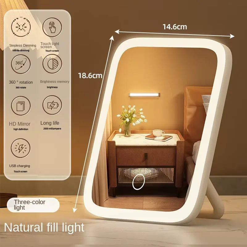 LED Desktop Makeup Mirror with Light