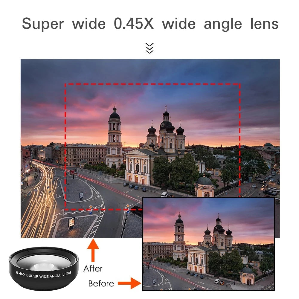 2-in-1 Universal Clip Mobile Lens – 37mm Super Wide-Angle & Macro HD Lens
