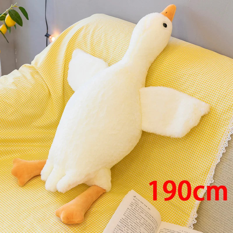 Hot 35/50/90/130CM Funny Goose Plush Stuffed Soft Duck Sleeping Pillow Sofa Cushion Kids Girlfriend Birthday Gift Toy