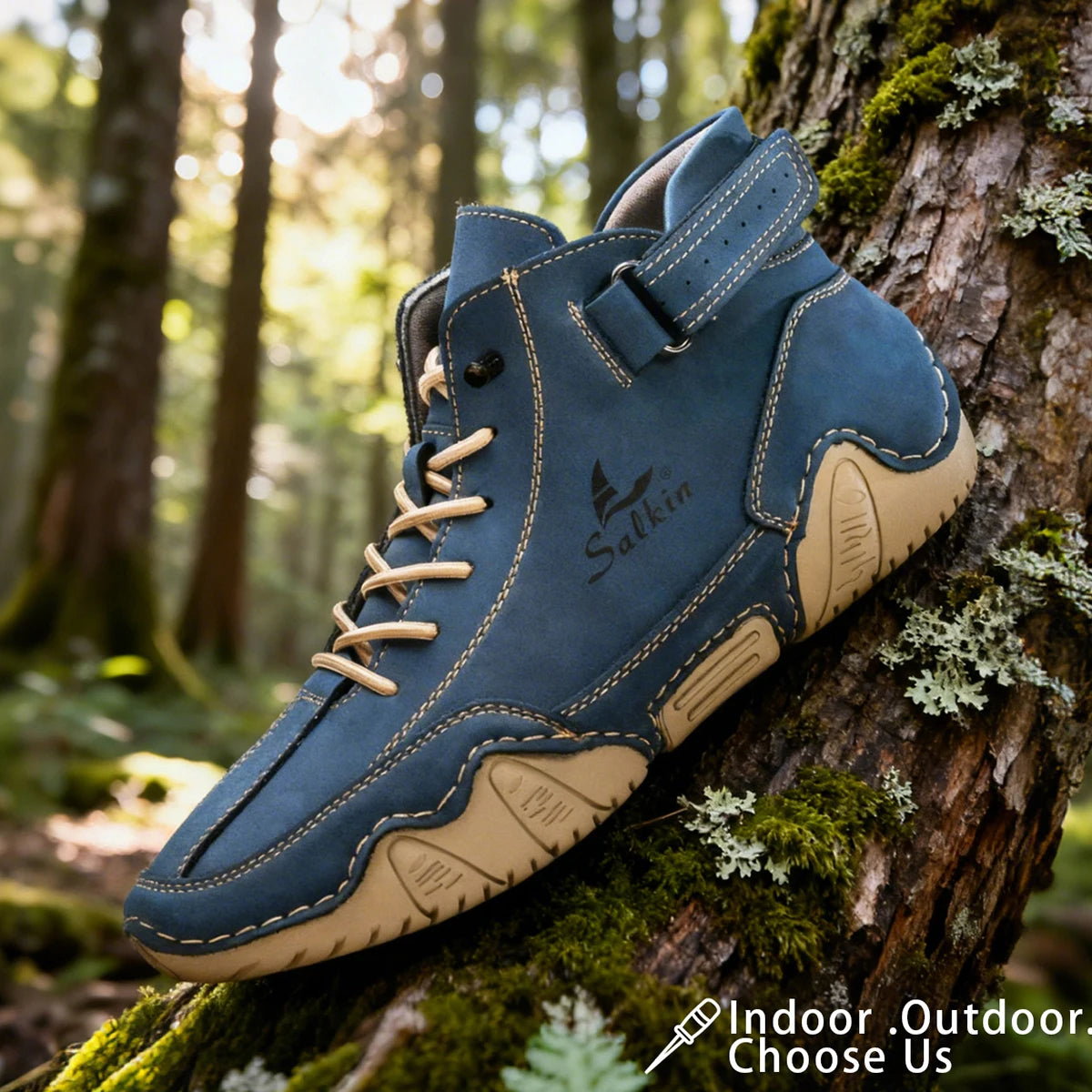 Handmade Outdoor Men Boots Men Casual Leather Shoes Autumn Retro Breathable Casual Men's Sneakers White Lace Up Ankle Boots