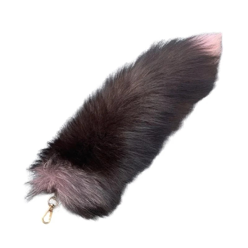 Fluffy Wolf Tail Keyring Charm