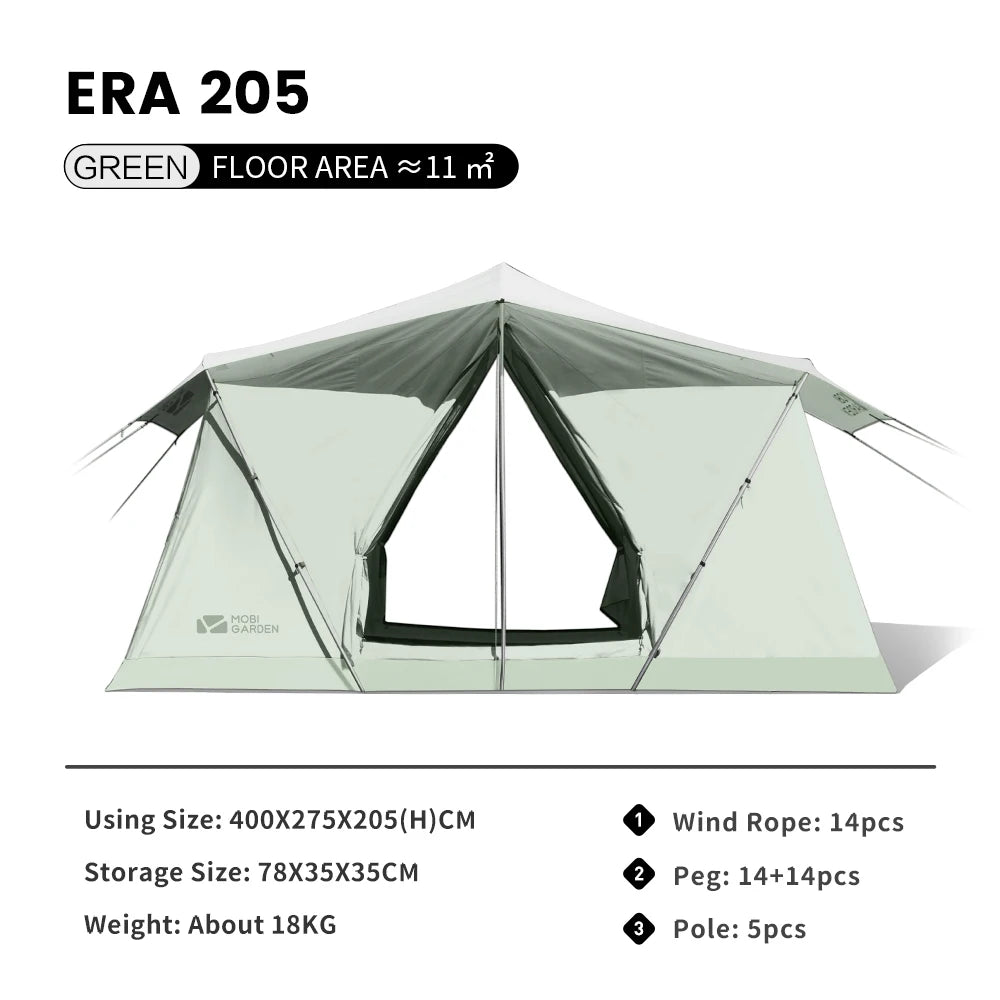 Cotton Camping Tent, Three to Four-Person, Waterproof