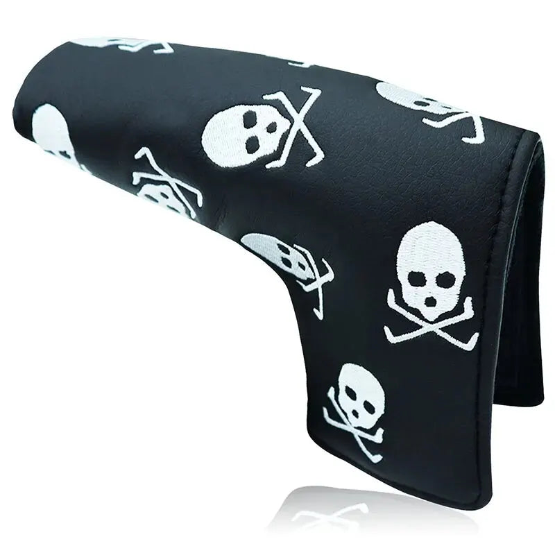 Golf Putter Head Covers Blade Club Headcover PU Leather Protector Cover Black White Fits All Putters for Men Women