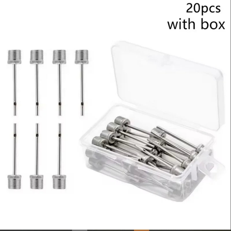 5/10/20PCS Sport Ball Inflating Pump Needle For Football Basketball Soccer Inflatable Air Valve Adaptor Stainless Steel Pump