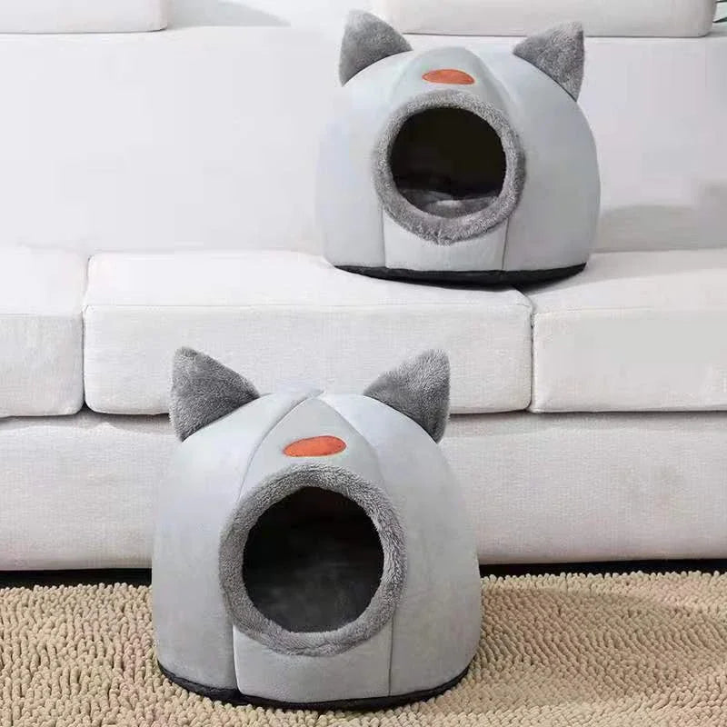 Cozy Tent-Style Pet Mat for Cats and Small Dogs