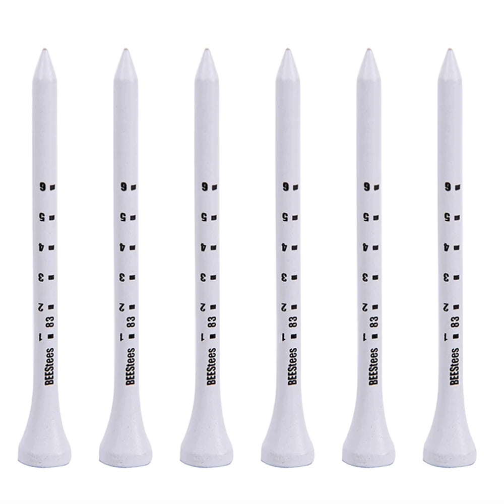 50pcs Premium Wooden Golf Tees with Height Markers - Non-slip Design for Perfect Ball Position Durable Golf Accessories