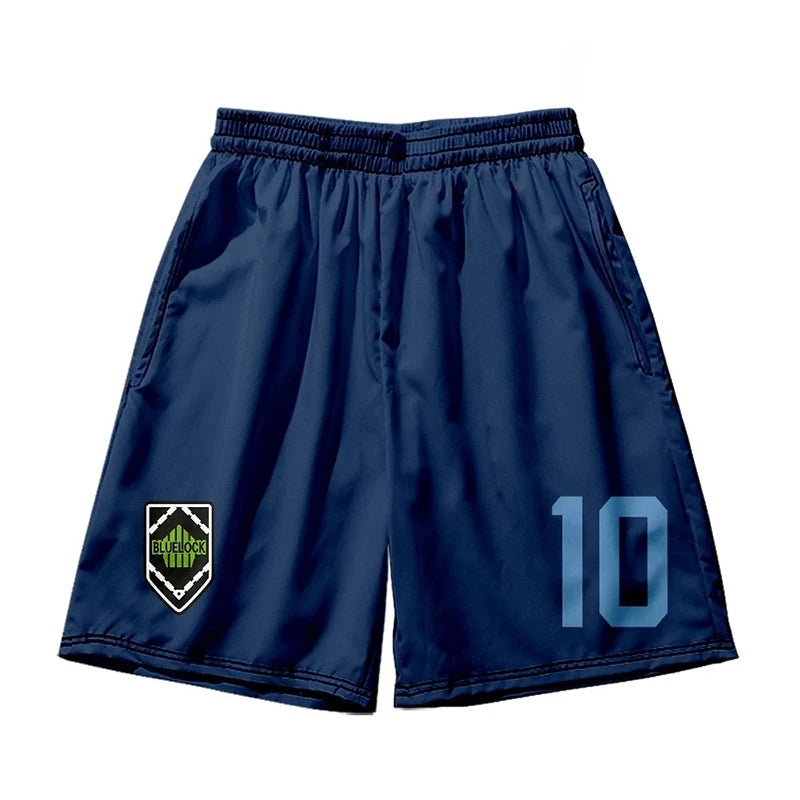 Anime Cartoon Casual Shorts Men Women Blue Lock Soccer Sports Gym Shorts Fitness 3D Printing Quick Dry Board Shorts Summer Male