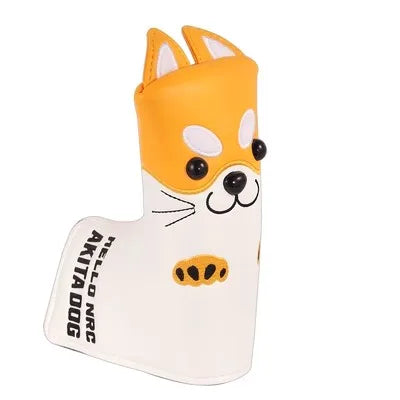 NRC Golf Club Headcovers Driver Fairway Wood Hybrid Covers Set Lovely AKITA Dog Cartoon Animal 460cc