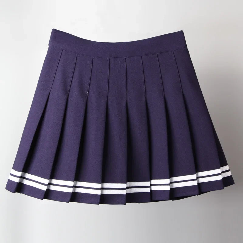 Fashion Korean Style Patchwork Skirt Harajuku Black Pleated Skirts Gothic Streetwear High Waist Mini Skirt Women Punk Skirt