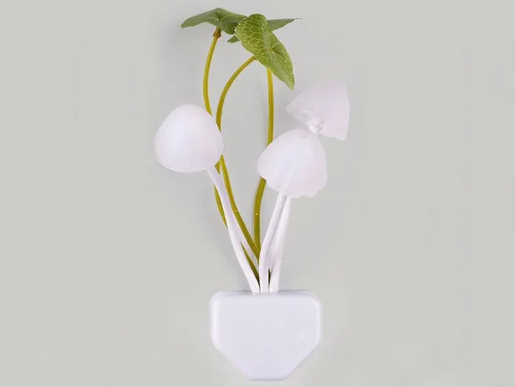 Novelty Mushroom Night Light – LED Colorful Lamp with EU & US Plug, Light Sensor, 220V