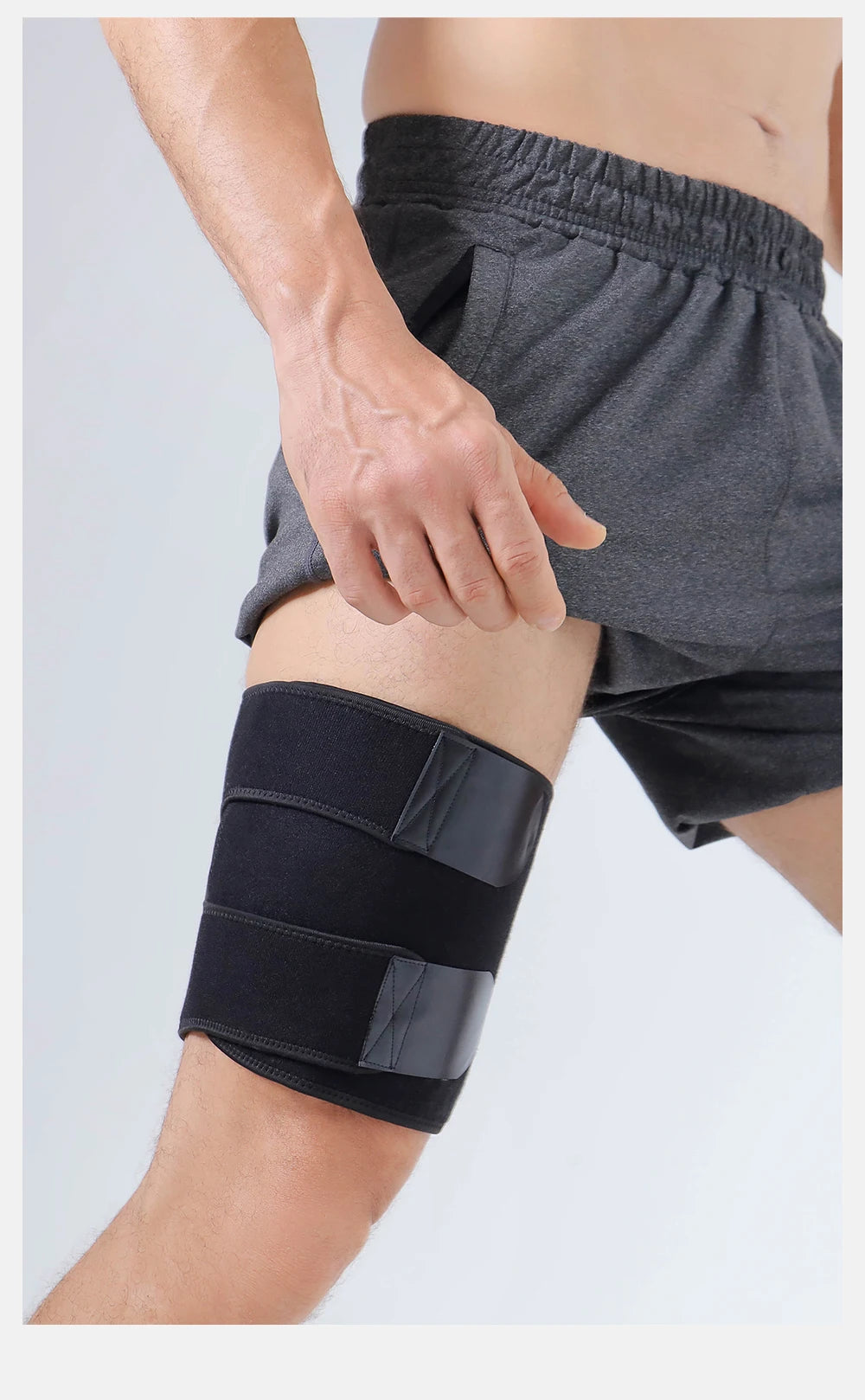 1Pc Large Thigh Support Bracket,Adjustable With Thigh Cover,Used For Groin And Limb Support,Fitness Leg Cover,Leg Protection