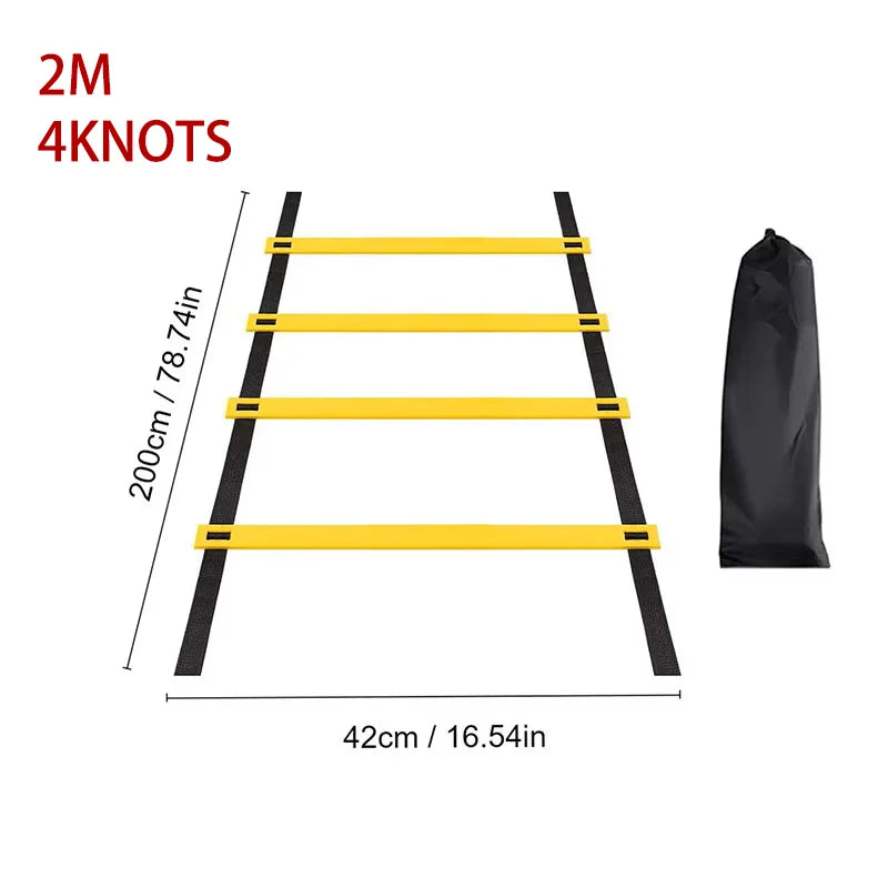 Sports Agility Ladder Football Adjustable Nylon Strap Jumping Ladder Speed Fitness Body Coordination Warm-Up Training Tool