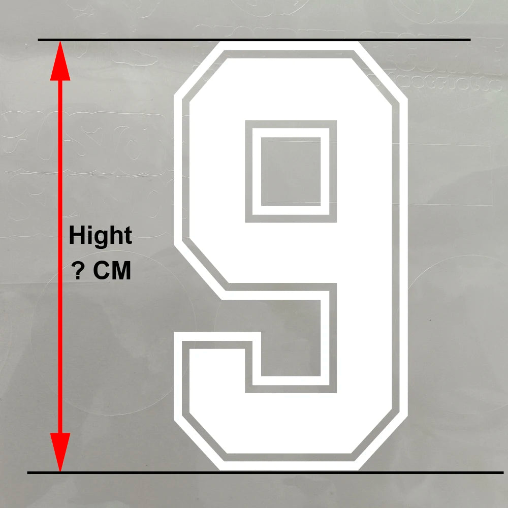 White Black Men Kids Number Iron on Patches Letter DIY Basketball Football Jersey Number Boys Gilrs Clothes Hot Transfer Sticker